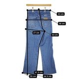 Wrangler Bshop別注 WS8221 フレアデニム ワンウォッシュ サイズXS デニムパンツ ブルー レディース ラングラー【中古】5-0325G♪