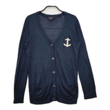 A.P.C. 大豆繊維 カシミヤ カーディガン ネイビー レディース アーペーセー【中古】5-0503M∞