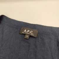 A.P.C. 大豆繊維 カシミヤ カーディガン ネイビー レディース アーペーセー【中古】5-0503M∞