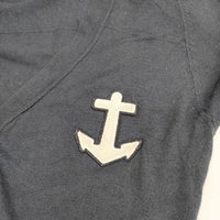 A.P.C. 大豆繊維 カシミヤ カーディガン ネイビー レディース アーペーセー【中古】5-0503M∞