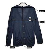 A.P.C. 大豆繊維 カシミヤ カーディガン ネイビー レディース アーペーセー【中古】5-0503M∞