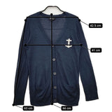 A.P.C. 大豆繊維 カシミヤ カーディガン ネイビー レディース アーペーセー【中古】5-0503M∞