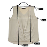 TITE IN THE STORE ノースリーブブラウス ガウチョパンツ セットアップ ベージュ レディース ティテインザストア【中古】5-0503M∞