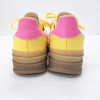 adidas Gazelle Bold 定価16500円 22cm IG4387 スニーカー イエロー ピンク レディース アディダス【中古】5-0419G◎