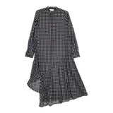 HYKE FD SQUARE PATTERN BOSOM DRESS 232-16191 008 サイズ2 ワンピース 23AW ブラック ホワイト レディース ハイク【中古】5-0311M♪