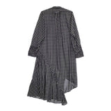 HYKE FD SQUARE PATTERN BOSOM DRESS 232-16191 008 サイズ2 ワンピース 23AW ブラック ホワイト レディース ハイク【中古】5-0311M♪