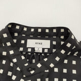 HYKE FD SQUARE PATTERN BOSOM DRESS 232-16191 008 サイズ2 ワンピース 23AW ブラック ホワイト レディース ハイク【中古】5-0311M♪