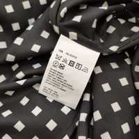 HYKE FD SQUARE PATTERN BOSOM DRESS 232-16191 008 サイズ2 ワンピース 23AW ブラック ホワイト レディース ハイク【中古】5-0311M♪