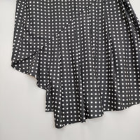 HYKE FD SQUARE PATTERN BOSOM DRESS 232-16191 008 サイズ2 ワンピース 23AW ブラック ホワイト レディース ハイク【中古】5-0311M♪