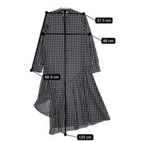 HYKE FD SQUARE PATTERN BOSOM DRESS 232-16191 008 サイズ2 ワンピース 23AW ブラック ホワイト レディース ハイク【中古】5-0311M♪