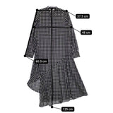 HYKE FD SQUARE PATTERN BOSOM DRESS 232-16191 008 サイズ2 ワンピース 23AW ブラック ホワイト レディース ハイク【中古】5-0311M♪