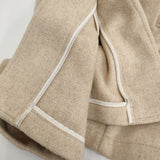 Danton ウールモッサロングコート JD-8457 サイズ34 コート ベージュ レディース ダントン【中古】5-1210A♪