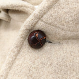 Danton ウールモッサロングコート JD-8457 サイズ34 コート ベージュ レディース ダントン【中古】5-1210A♪