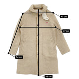 Danton ウールモッサロングコート JD-8457 サイズ34 コート ベージュ レディース ダントン【中古】5-1210A♪