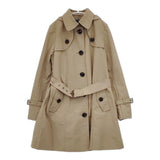 BURBERRY BLUE LABEL フード付き CRESTBRIDGE 三陽商会 1A36-132-42 サイズ38 トレンチコート ベージュ レディース バーバリーブルーレーベル【中古】5-1104T△