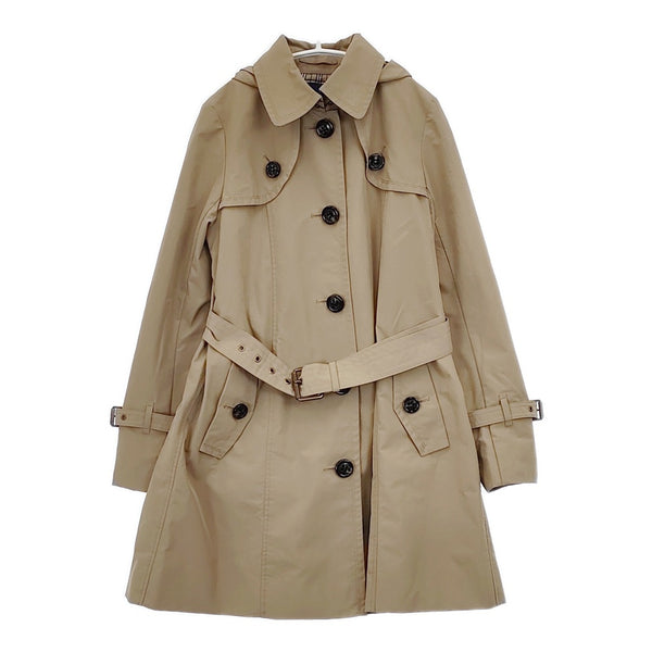 BURBERRY BLUE LABEL フード付き CRESTBRIDGE 三陽商会 1A36-132-42 サイズ38 トレンチコート ベージュ レディース バーバリーブルーレーベル【中古】5-1104T△
