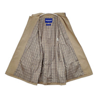 バーバリーブルーレーベルフード付きフルジップロング丈コットンベスト三陽商会38 BURBERRY BLUE LABEL フード付き CRESTBRIDGE 三陽商会 1A36-132-42