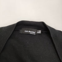 CAL.Berries USA製 羽織 サイズS ボタンレス ロング カーディガン ブラック レディース カルベリーズ【中古】5-0325M♪