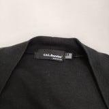CAL.Berries USA製 羽織 サイズS ボタンレス ロング カーディガン ブラック レディース カルベリーズ【中古】5-0325M♪