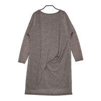 ivory court 総柄 ポリエステル ドット ワンピース ブラック ベージュ レディース アイボリーコート【中古】5-0325M♪
