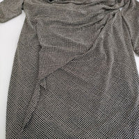 ivory court 総柄 ポリエステル ドット ワンピース ブラック ベージュ レディース アイボリーコート【中古】5-0325M♪