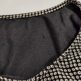 ivory court 総柄 ポリエステル ドット ワンピース ブラック ベージュ レディース アイボリーコート【中古】5-0325M♪