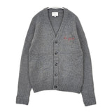 Maison Labiche 刺繍ロゴ入り ウール100％ ニット 15080450000330 カーディガン グレー レディース メゾンラビッシュ【中古】5-1104T△