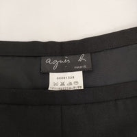 agnes b. ライナー付き 日本製 ロングスカート ブラック レディース アニエスベー【中古】5-0325M♪