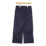 YAECA ストレートパンツ 裾ダブル 156051 サイズM パンツ ネイビー レディース ヤエカ【中古】5-0325M♪