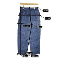 ARTS&SCIENCE Linen Easy pants リネンイージー デニム パンツ ブルー レディース アーツ&サイエンス【中古】5-0503M∞