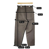 MHL. COTTON WOOL DRILL 595-2243502 定価30800円 サイズ1 コットンウール パンツ 22AW ダークグレー レディース エムエイチエル【中古】5-0325M♪