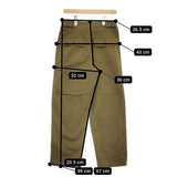FREDY&GLOSTER サイドアジャスターベルト タックパンツ サイズ38 パンツ カーキ レディース フレディアンドグロスター【中古】5-0325M♪