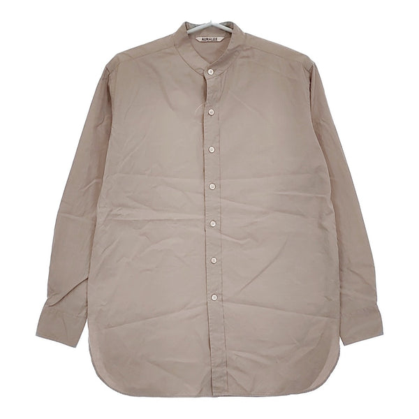 AURALEE WASHED FINX TWILL SHIRTS 定価27500円 A20AS03TN サイズ1 長袖シャツ グレージュ レディース オーラリー【中古】5-0328M♪