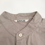 AURALEE WASHED FINX TWILL SHIRTS 定価27500円 A20AS03TN サイズ1 長袖シャツ グレージュ レディース オーラリー【中古】5-0328M♪