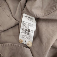 AURALEE WASHED FINX TWILL SHIRTS 定価27500円 A20AS03TN サイズ1 長袖シャツ グレージュ レディース オーラリー【中古】5-0328M♪