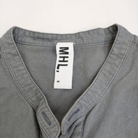 MHL. プルオーバーシャツ 製品染め 595-1253509 サイズ2 長袖シャツ 21AW グレー レディース エムエイチエル【中古】5-0325M♪