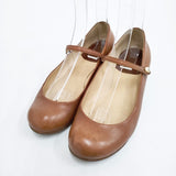 R.U. ワンストラップ レザー パンプス ブラウン レディース アールユー【中古】5-1203G◎