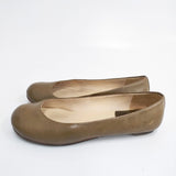 R.U. フラット レザー パンプス カーキ レディース アールユー【中古】6-0127G◎