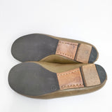 R.U. フラット レザー パンプス カーキ レディース アールユー【中古】6-0127G◎