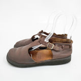 AURORA SHOES T-Strap ウエストインディアン サイズ6 1/2C シューズ・靴 ブラウン レディース オーロラシューズ【中古】5-1203G◎
