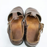 AURORA SHOES T-Strap ウエストインディアン サイズ6 1/2C シューズ・靴 ブラウン レディース オーロラシューズ【中古】5-1203G◎