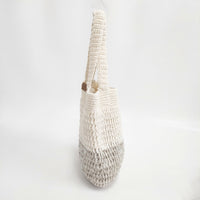 People Tree DRAFT HAND MADE ニット トートバッグ オフホワイト レディース ピープルツリー【中古】5-0925T◎