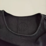 Lin francais d'antan コットン 七分袖 サンプル品 ワンピース ブラック レディース ランフランセダンタン【中古】5-0509M♪