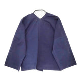 Lin francais d'antan コットン スナップボタン ノーカラージャケット ネイビー レディース ランフランセダンタン【中古】5-0506M♪