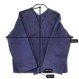 Lin francais d'antan コットン スナップボタン ノーカラージャケット ネイビー レディース ランフランセダンタン【中古】5-0506M♪