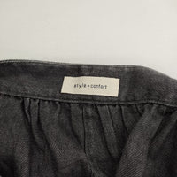 style+confort ジャンパースカート サロペット リネン スカート チャコールグレー レディース スティールエコンフォール【中古】5-0503M∞