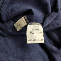 style+confort リネン プリーツ タック サイズ2 ロングスカート ブルー レディース スティールエコンフォール【中古】5-0325M♪