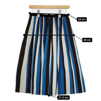 mina perhonen multistripe 定価57200円 va5050 スカート ライトブルー ホワイト ブラック レディース ミナペルホネン【中古】5-0928T△