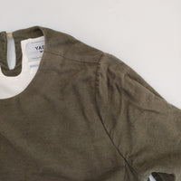 YAECA WRITE A LINE DRESS 定価41800円 90752 サイズM ワンピース カーキ レディース ヤエカ【中古】5-0928T△