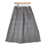 STAMP AND DIARY SD203AW61B バルキーツイルオリジナルタックギャザースカート 定価29700円 ロングスカート ブラック ホワイト レディース スタンプ アンド ダイアリー【中古】5-0928T△